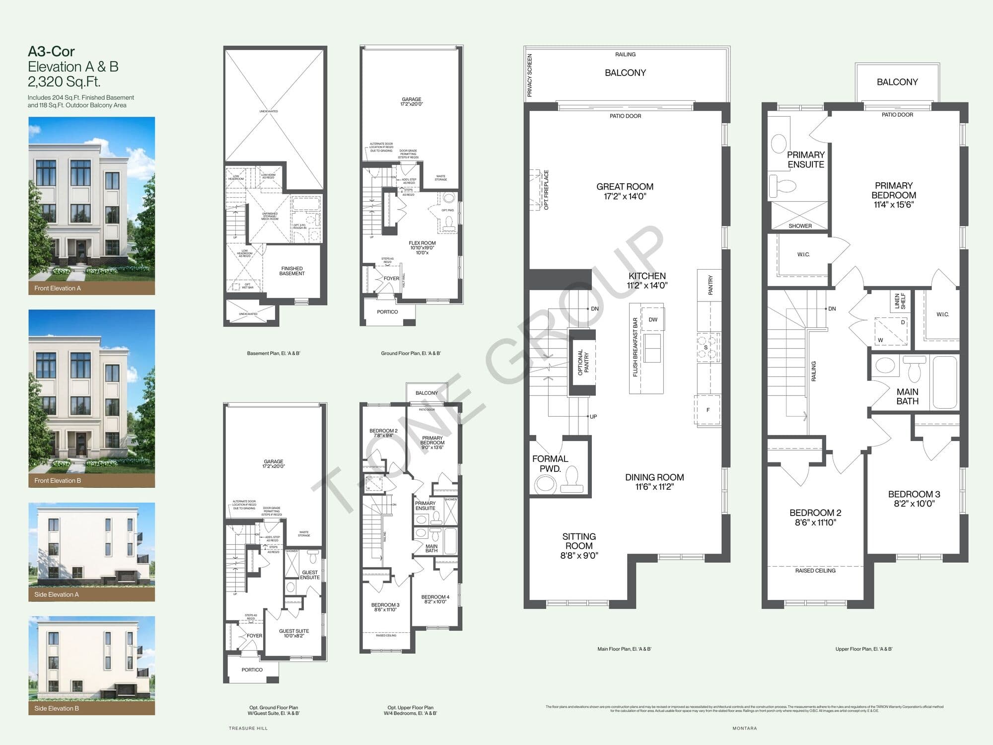A3-Cor floor plan plate — 2,320 sq. ft.